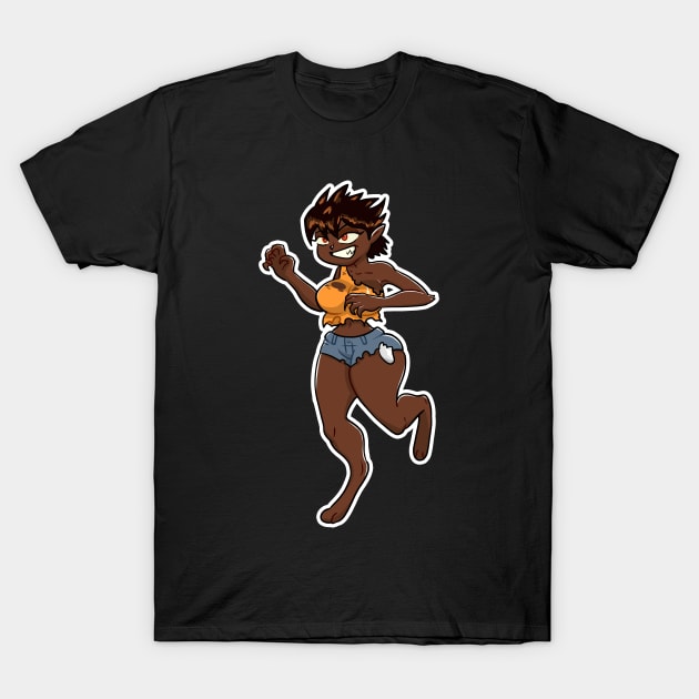 The Wolf Girl T-Shirt by The darkcartoon